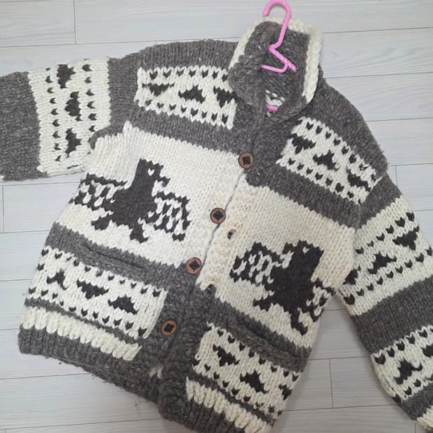 카나타 코위찬 프리미엄 헤비울 스웨터 자켓 kanata cowichan