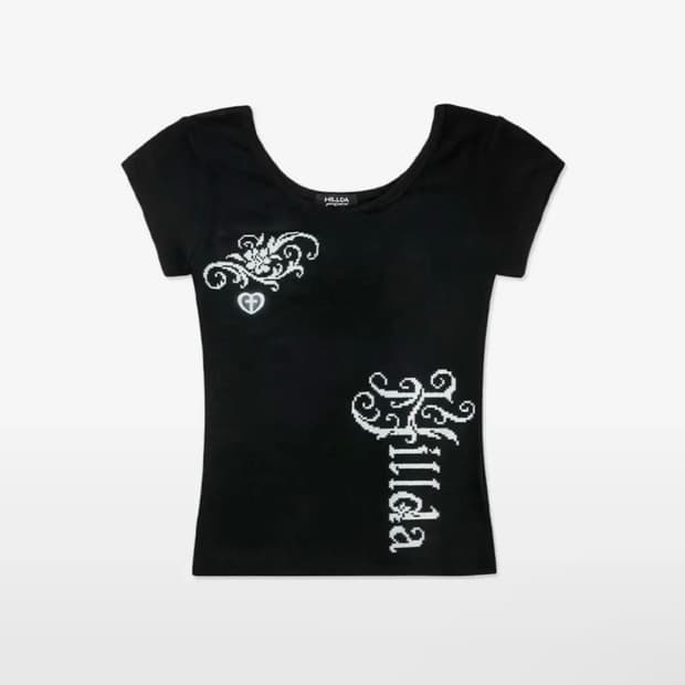 힐다 러스트 슬림 티 블랙 lust slim tee