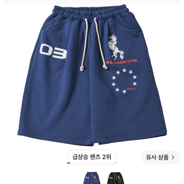amou 아모우 홀스 원턱 버뮤다 팬츠 블루