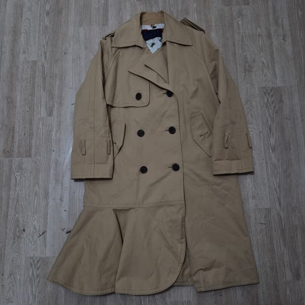 럭키슈에뜨 여성 코튼 더플 더블 트렌치코트 (38)