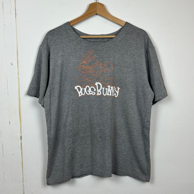 Bugs Bunny 회색 프린팅 티셔츠 OS