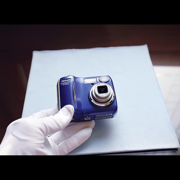 니콘 쿨픽스 4100 블루 빈티지디카