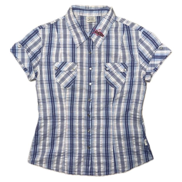 토이 블루 키치 체크 셔츠