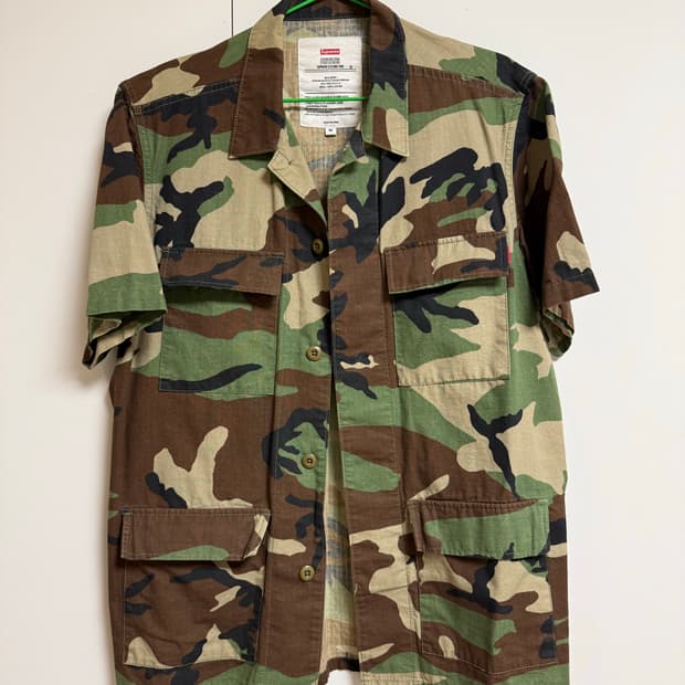 슈프림 dbu 우드랜드 카모 반팔