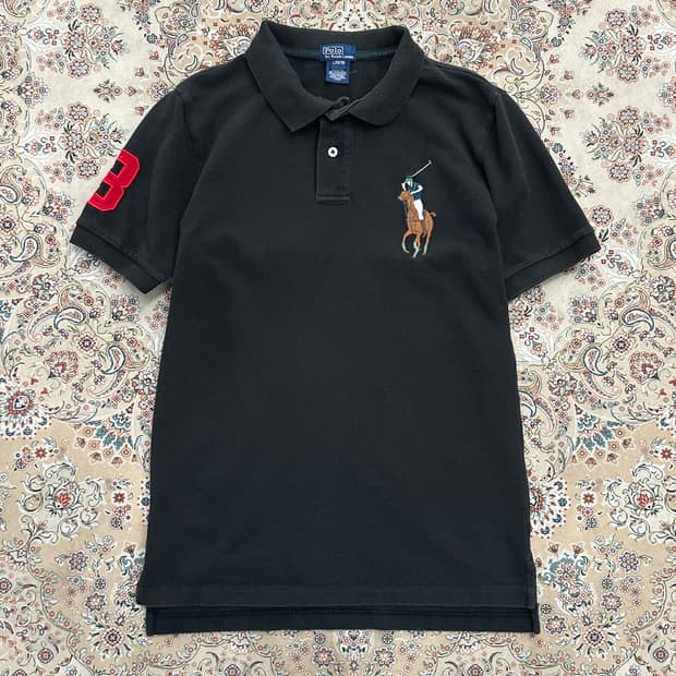 폴로 랄프로렌 블랙 멀티 빅포니 카라티 