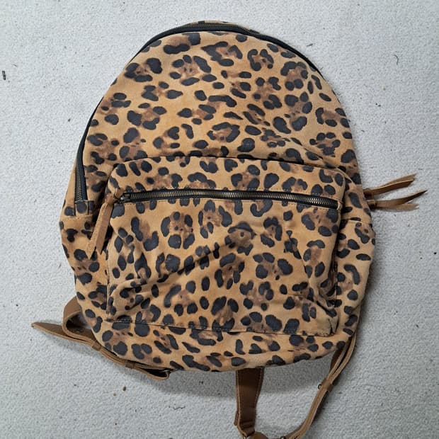 빈티지 가죽호피백팩 