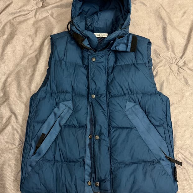 스톤아일랜드 08A/W Opaque 블루 패딩 베스트 자켓