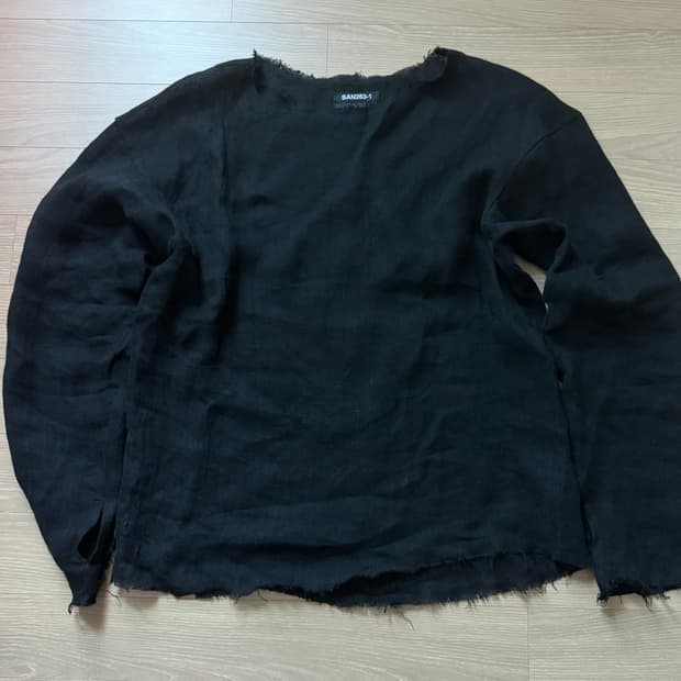 Gauze Linen Longsleeve Black 48
