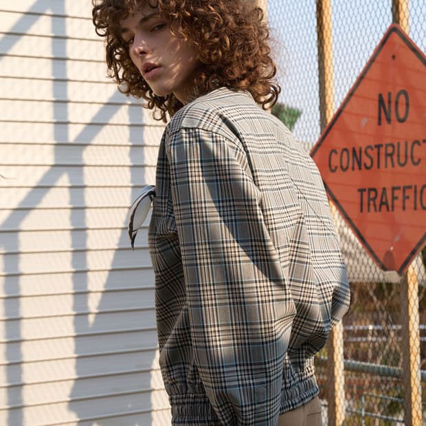 웨이비니스 페니 버튼 체크 셔켓 레트로베이지 2