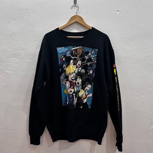 나의히어로아카데미아 라이센스 프린팅 스웻셔츠L