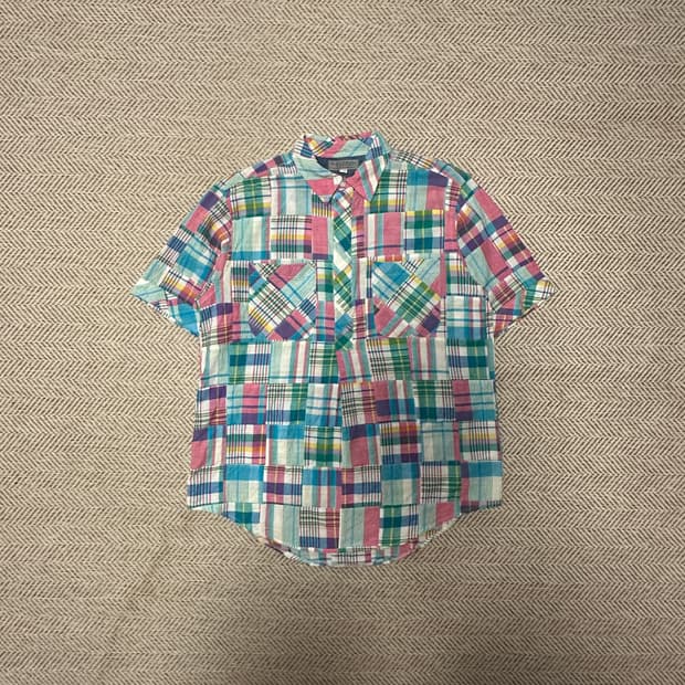KENNETH FIELD patchwork shirt