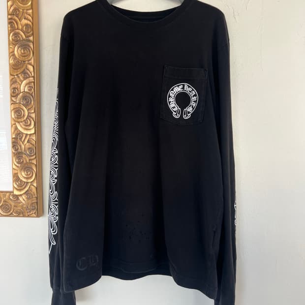 [m] 크롬하츠 홀스슈 플로랄 롱슬리브