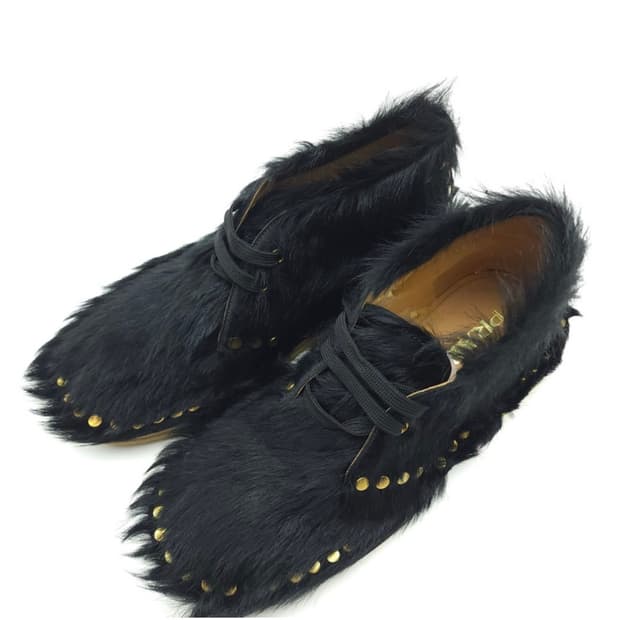 프라다 17 FW 스터드 퍼 부츠