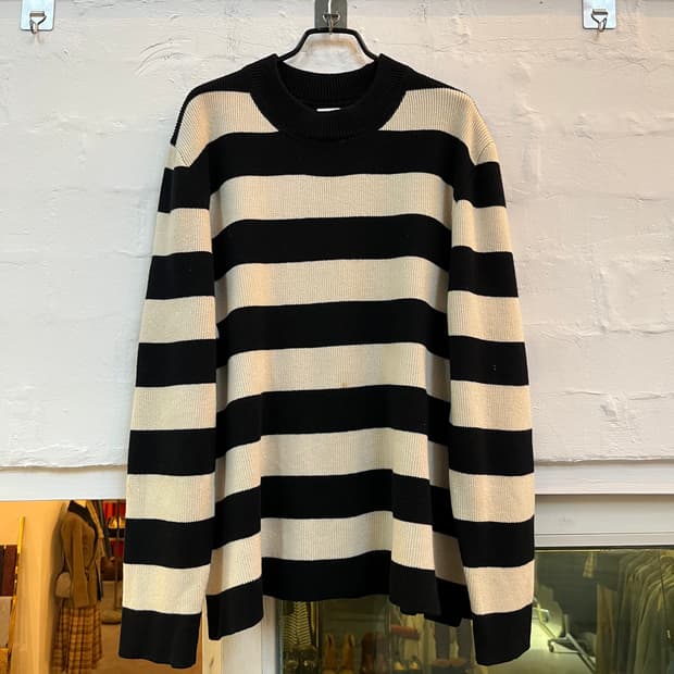 Gap X Ami 스트라이프 울 캐시미어 혼방 니트 스웨터 L