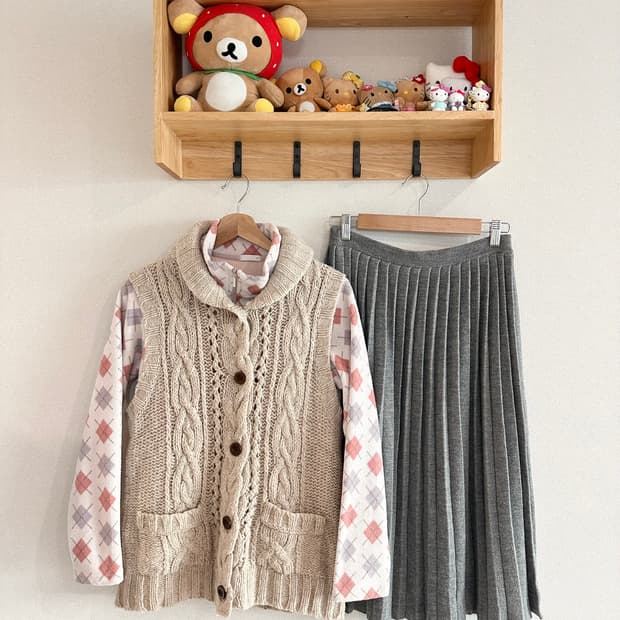 jpn 하구미 스즈코 모리걸 아오이유우 레이어드 코디세트