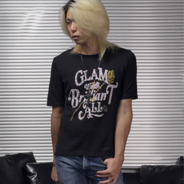 {EGOIST} Rhinestone Graphic T-Shirt