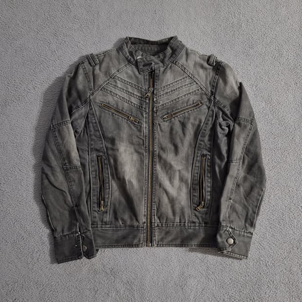 Vintage biker denim jacket