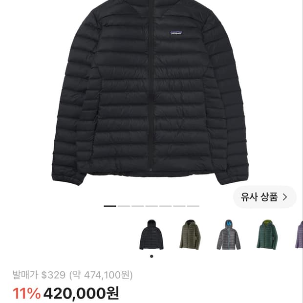 파타고니아 경량패딩