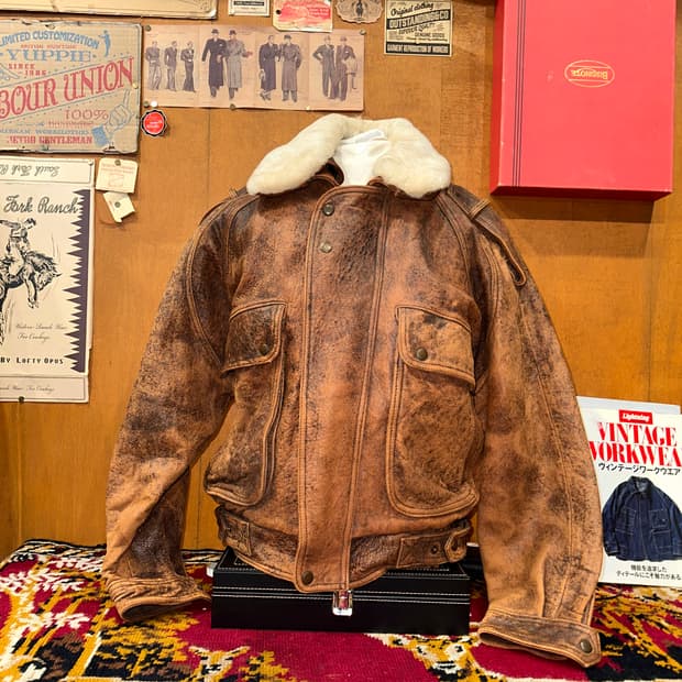 ( L-XL ) 가죽자켓 봄버자켓 a2가죽자켓 빈티지가죽 봄버자켓