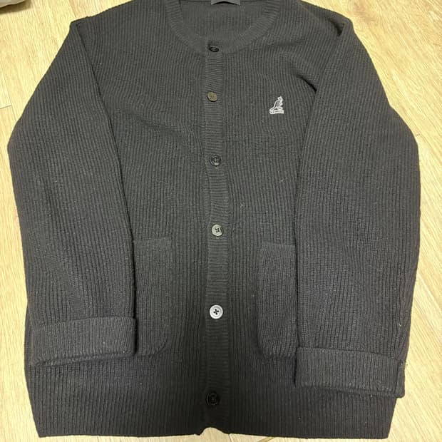 캉골 블랙 니트 가디건