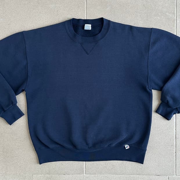 90s 빈티지 러셀 스웻셔츠 네이비 L USA