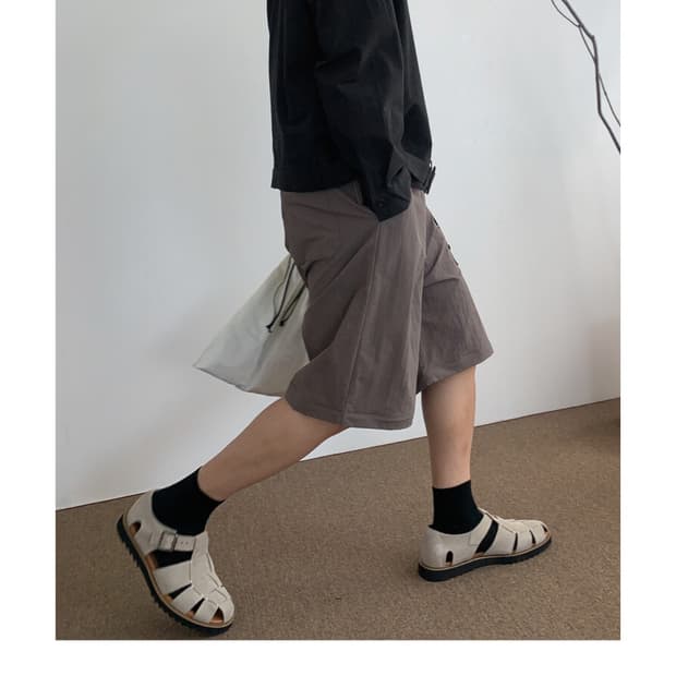 뉴치프시크 레더 매쉬 샌들