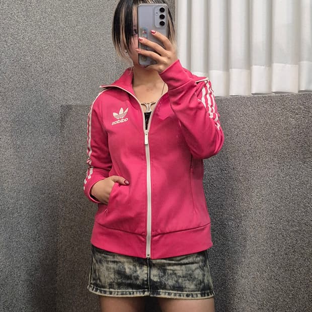 ADIDAS PINK ZIPUP
