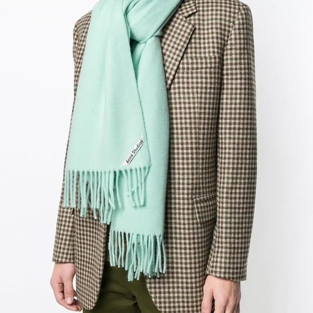 아크네 머플러 민트 그린