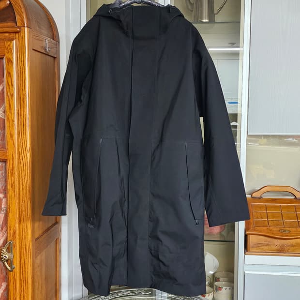 105 라코스테 남성 롱 후드 바람막이 자켓 코트 