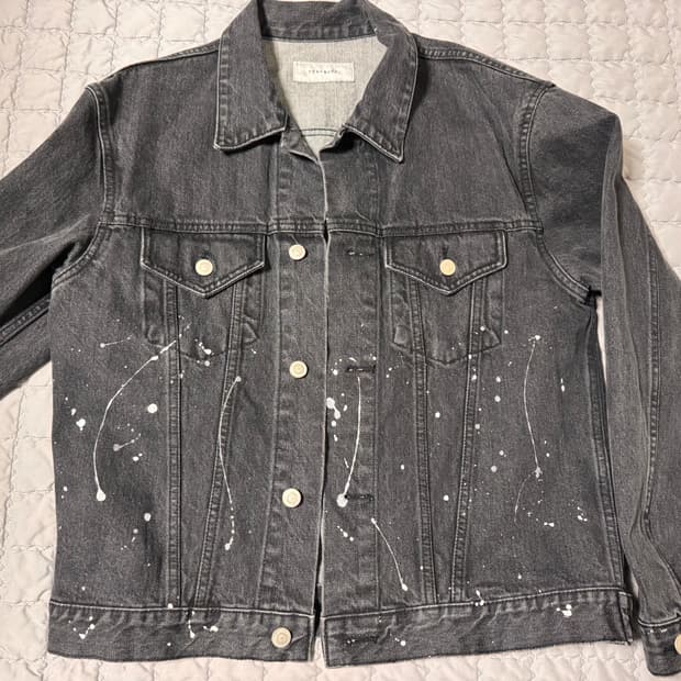 토니웩 페인팅 데님자켓 블랙 L