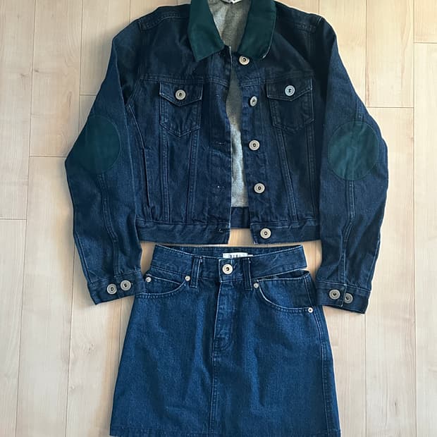 오아이오아이 oioi 데님 셋업 (숏자켓,미니 스커트)