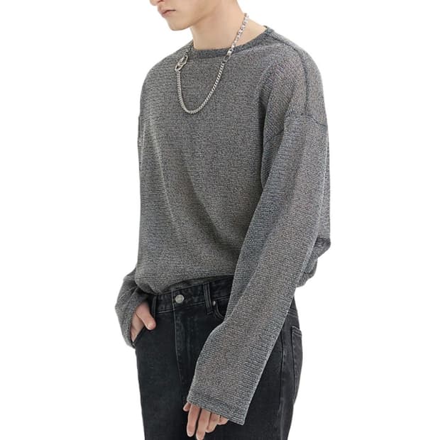 새상품) 피스워커 시스루 긴팔티 Plain Mesh Long Sleeve