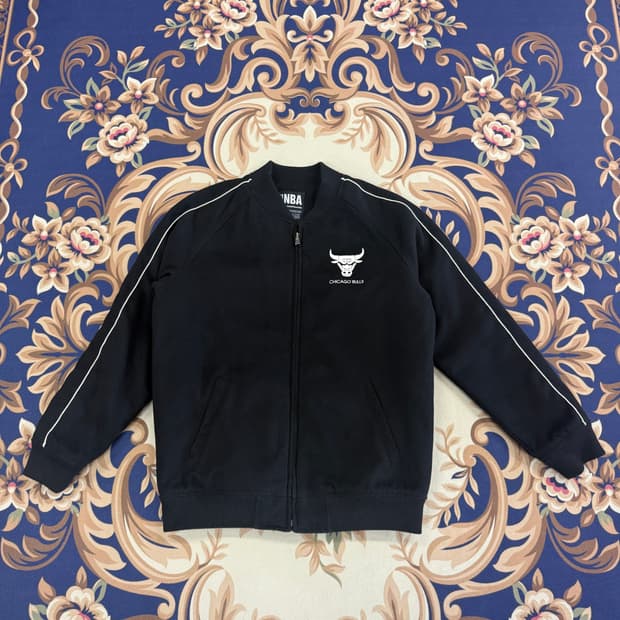 (L)엔베에이 NBA 시카고 불스 울 바시티 자켓(블랙)