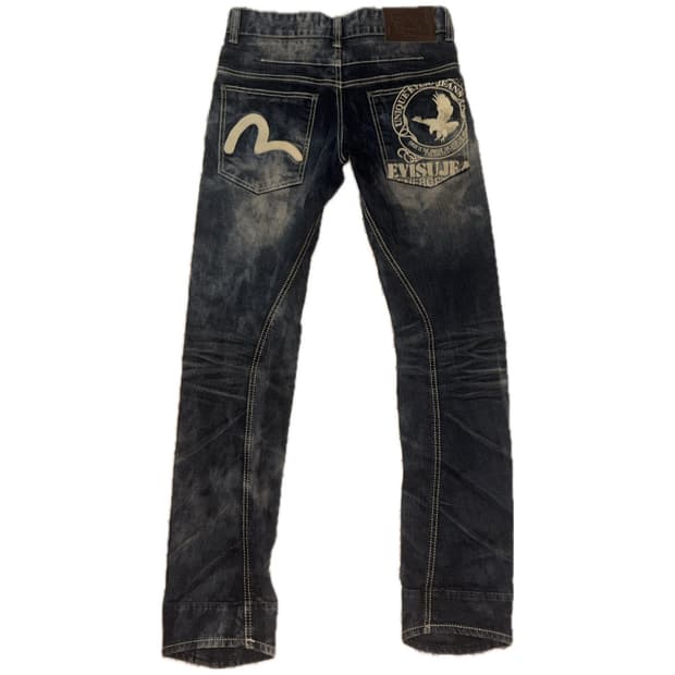 에비수 워싱 데님 팬츠 빈티지