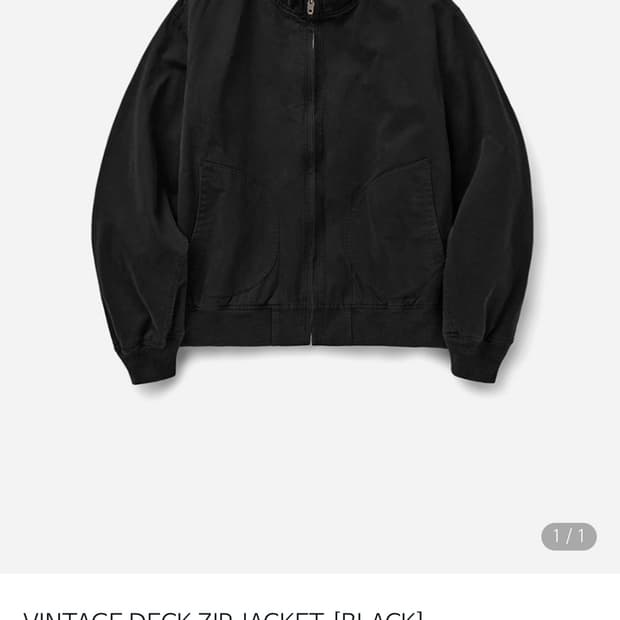 카미아 VINTAGE DECK ZIP JACKET [BLACK]