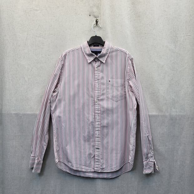 타미힐피거 스트라이프 긴팔 셔츠