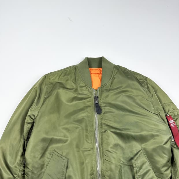 알파인더스트리 ma1 카키 항공점퍼 자켓 (XS)