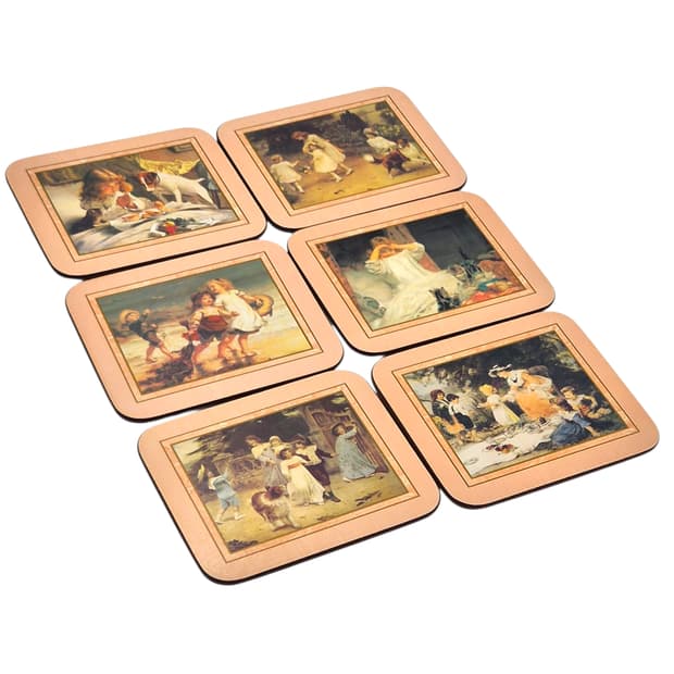 80s 뉴질랜드 제이슨 빅토리안 클래식 코스터 6p