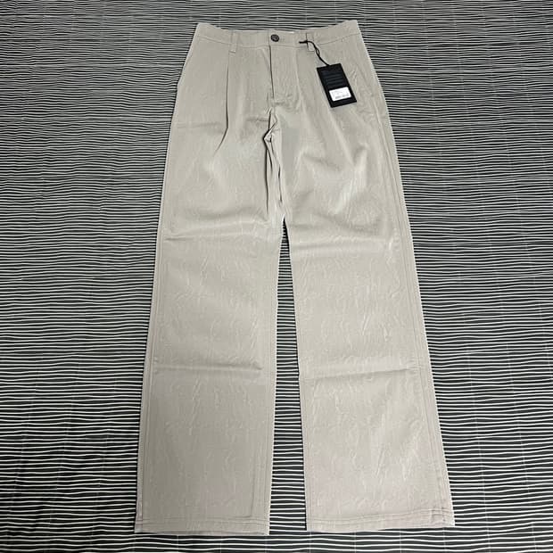 메종미네드 크리즈 레더 와이드 팬츠 48 (새상품)