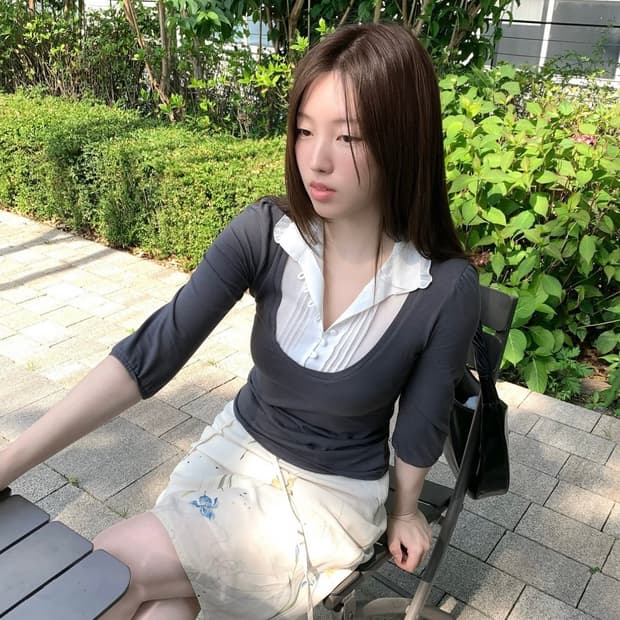 흐프이 이알로이지 리리우 블라우스 탑