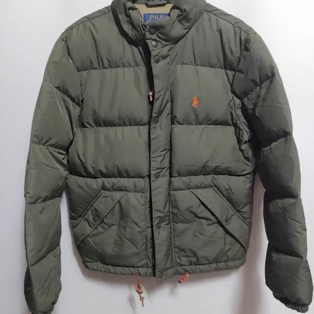 폴로 푸퍼패딩 카키컬러 S