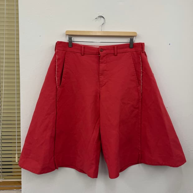 꼼데가르송 옴므플러스 핑크 버뮤다 팬츠 M