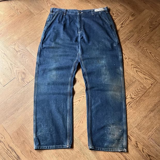 [38]칼하트 USA 더티워싱 싱글니 카펜터 워크 데님 팬츠