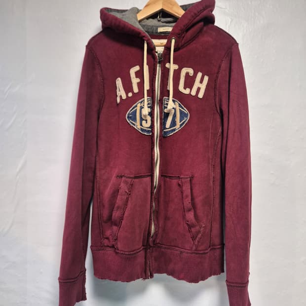 105 아베크롬비 버건디 Y2K 올드스쿨 빈티지 후드집업 XL사이즈