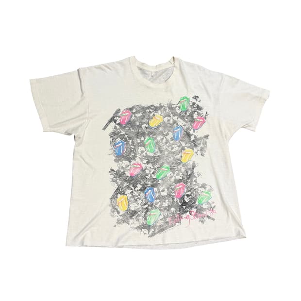 빈티지 80s 롤링스톤즈 Steel Wheels 티셔츠