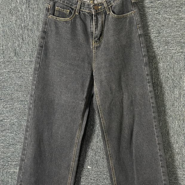 S-BIN JEANS 흑청 와이드 데님 팬츠 M