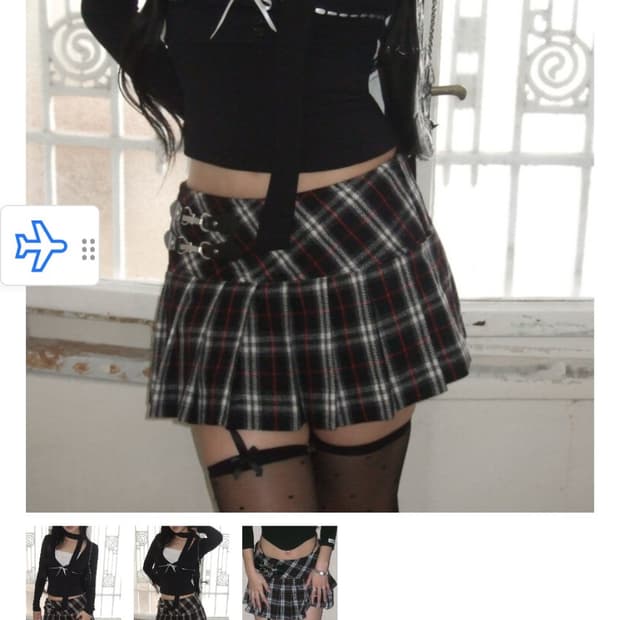 Angelnumber555 check tartan skirt M