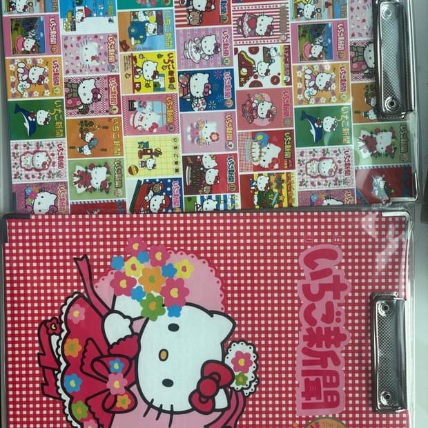 산리오 시로이치고 50주년 헬로키티 보드판 책받침