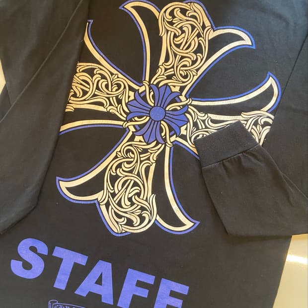 90s chrome hearts floral staff sleeve M