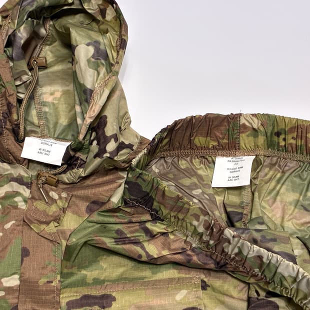 미군 레인코트 (105-110)투피스 세트 데드스탁 (상의, 하의) 우의